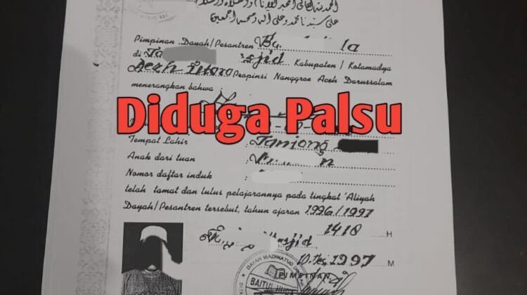 Ijazah Ketua Tuha Peuet Mamplam Nibong Diduga Palsu, APH Diminta Turun Tangan