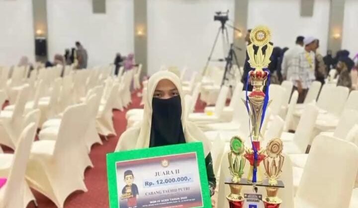 Membanggakan! Putri Paya Bakong Raih Juara 2 Lomba Cabang Baca Tauhid Putri MQK IV Tingkat Provinsi Aceh