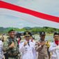 Bendera Merah Putih Raksasa Dikibarkan di Objek Wisata Blang Pante Paya Bakong