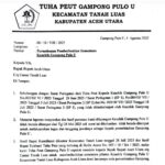 Foto: Surat Tuha Peuet Pemberhentian Sementara