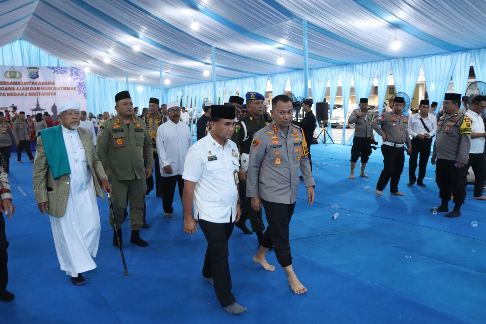 Kombes Pol Jean Calvijn Pimpin Doa Bersama: Kuatkan Persatuan Lintas Agama Demi Keselamatan Kota Medan