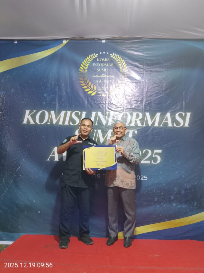 
					Polda Sumut Raih Predikat Menuju Informatif pada Komisi Informasi Sumut Award 2025