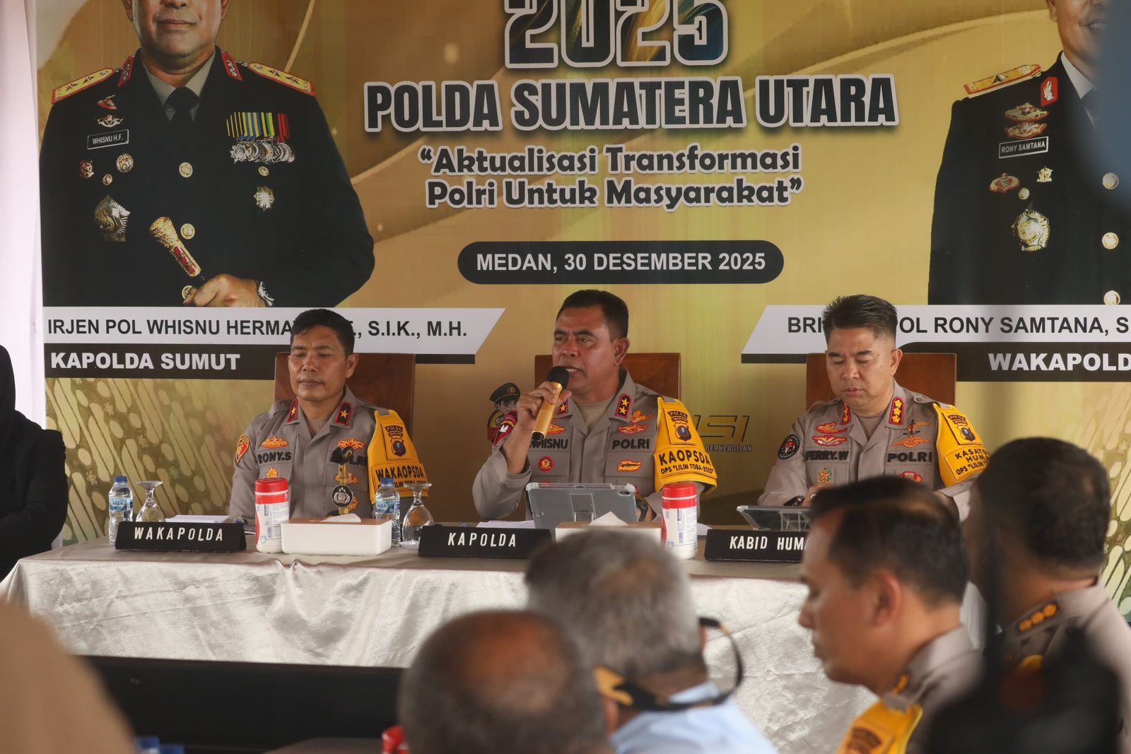Empati di Tengah Bencana, Polda Sumut Gelar Rilis Akhir Tahun 2025 Secara Sederhana
