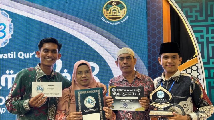 Ahmad Hanafi Raih Prestasi Juara 1 MTQ Cabang Syarhil Tingkat Kabupaten Deli Serdang