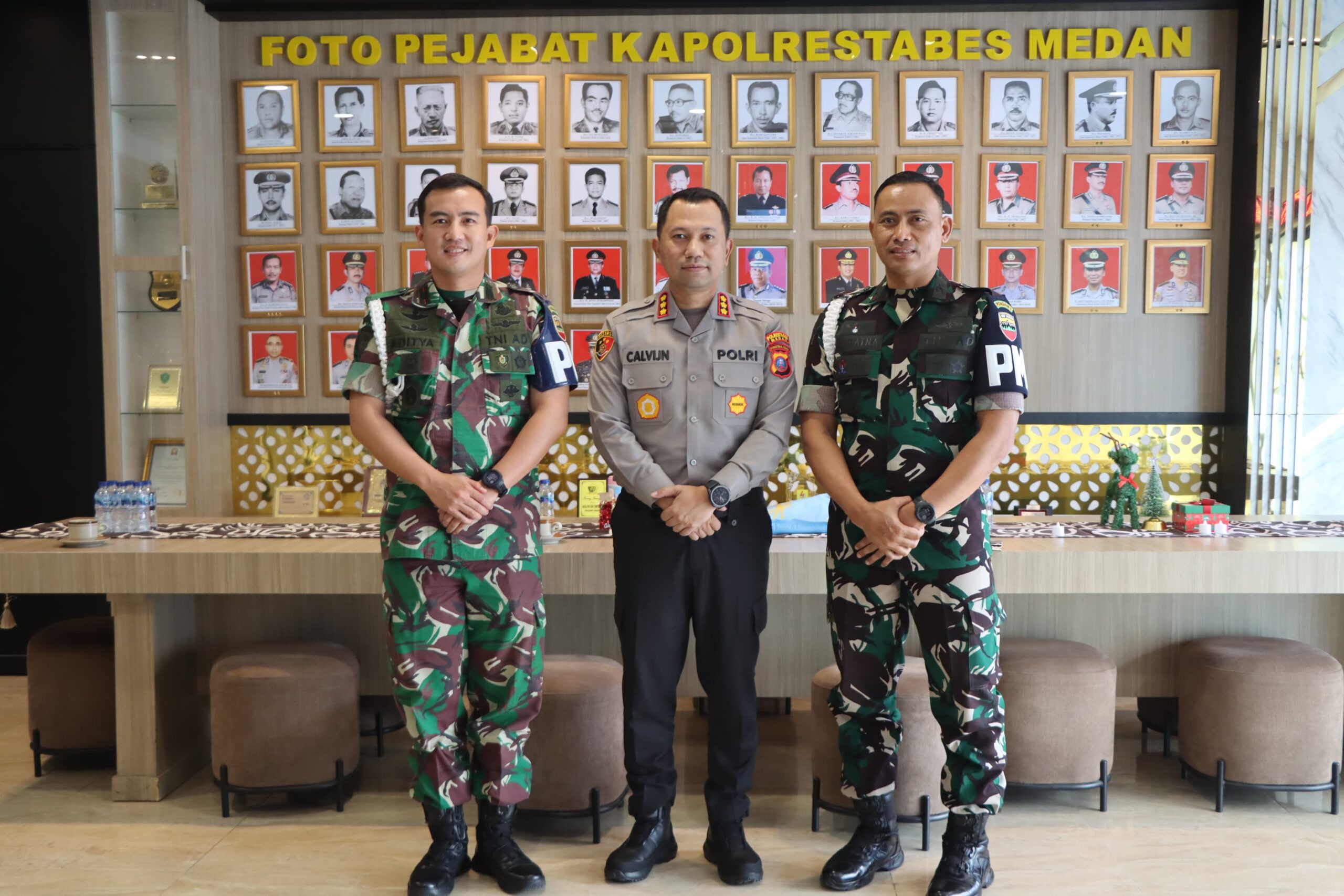 Kapolrestabes Medan Terima Kunjungan Dan Denpom 1/5 Medan