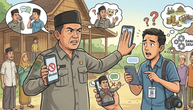 
					GEGER! Geuchik di Aceh Utara Blokir WA Wartawan Saat Tanya Dana Desa, Tuding Gadungan Padahal Pernah Telponan