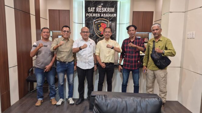 
					Pererat Sinergi, Pewarta Polrestabes Medan Silaturahmi dengan Kasatreskrim Polres Asahan