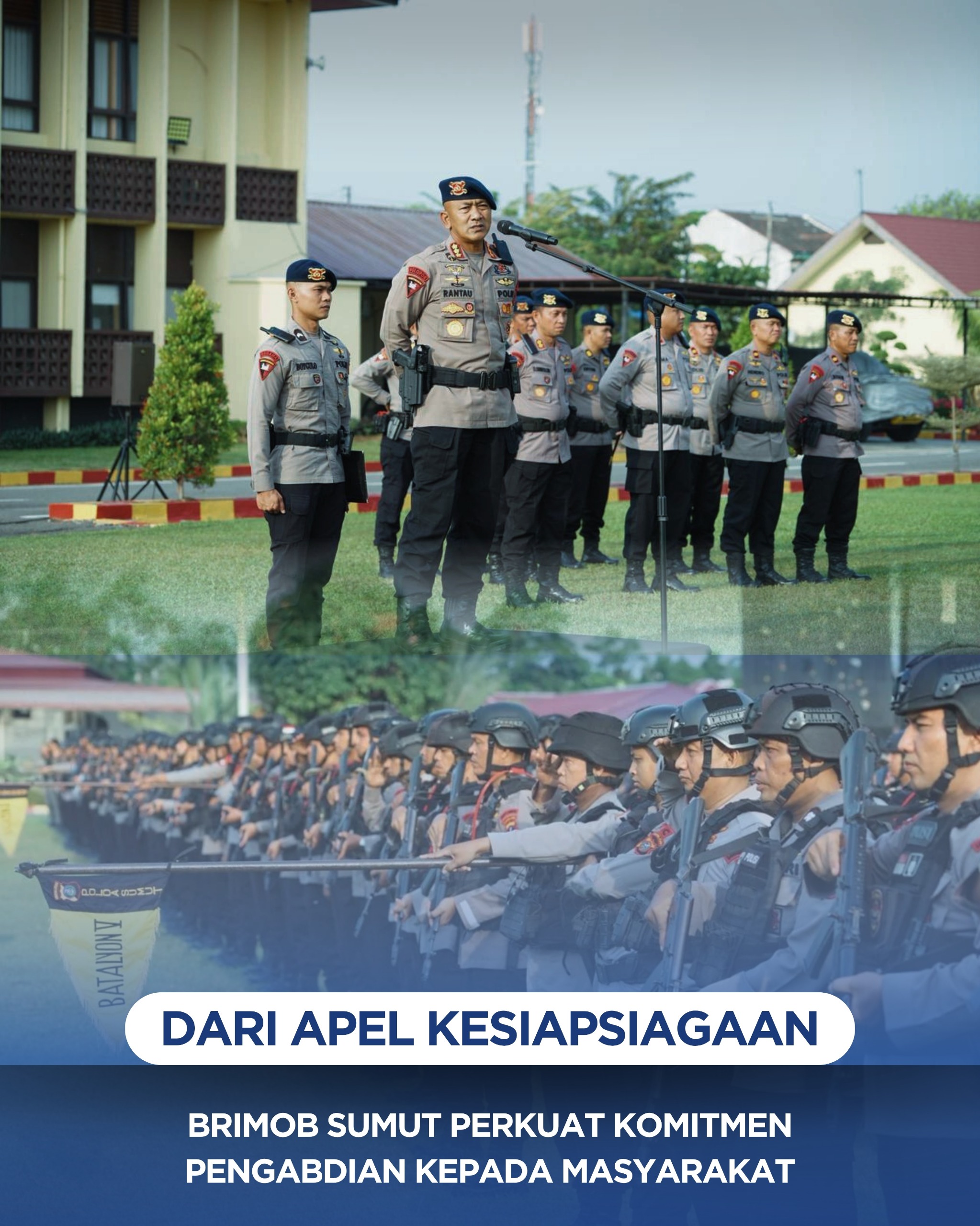 Dari Apel Kesiapsiagaan, Brimob Sumut Perkuat Komitmen Pengabdian kepada Masyarakat