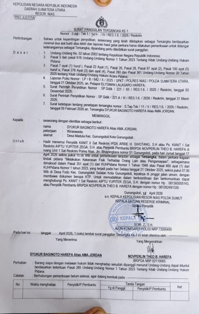 
					Hukum Tumpul ke Kiri, Tajam ke Kanan. Kasus Saling Lapor di Nias Menjadi Sorotan Publik