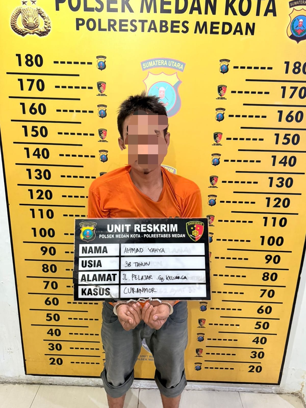 Maling Sepeda Motor, Ucok di Tangkap Reskrim Polsek Medan Kota