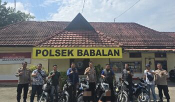 Pura-Pura Berburu”, Polsek Babalan Ungkap Kasus Curanmor, Enam Unit Kendaraan Berhasil Diamankan