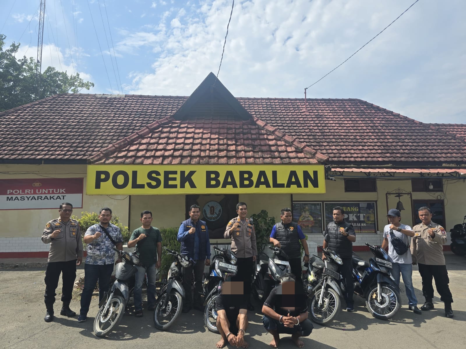 Pura-Pura Berburu”, Polsek Babalan Ungkap Kasus Curanmor, Enam Unit Kendaraan Berhasil Diamankan