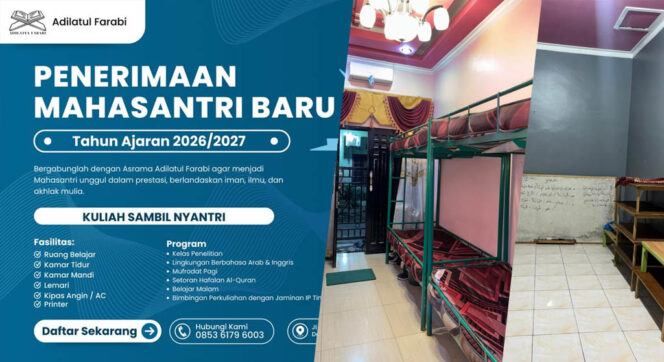 
					Bingung Cari Kos di Medan? Asrama Adilatul Farabi Tawarkan Konsep Kuliah Sambil Nyantri yang Modern