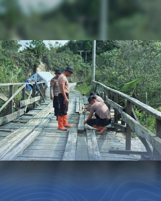 
					Perkuat Infrastruktur Desa, Brimob Sumut Lakukan Perbaikan Jembatan Gotting