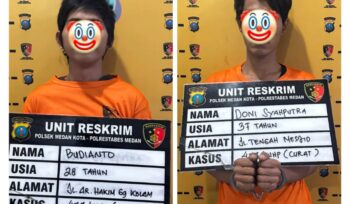 Dua Pelaku Bongkar Mess Polda Aceh di Ringkus Reskrim Polsek Medan Kota