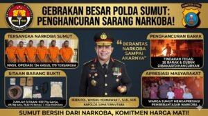 Dalam 72 Jam, Polda Sumut Gempur Sarang Narkoba: 134 Kasus Terbongkar, 26 Barak Dimusnahkan Dalam 72 Jam, Polda Sumut Gempur Sarang Narkoba: 134 Kasus Terbongkar, 26 Barak Dimusnahkan