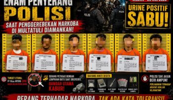 Enam Penyerang Polisi Saat Penggerebekan Narkoba di Multatuli Diamankan, Urine Positif Sabu
