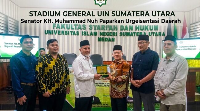 Senator KH. Muhammad Nuh Paparkan Urgensi Representasi Daerah di Stadium General UIN Sumatera Utara
