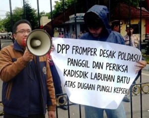 DPP FROMPER Desak Poldasu Panggil Dan Periksa Kadisdik Labuhan Batu Atas Dugaan Pungli Kepsek