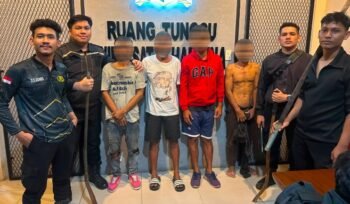 Patroli KRYD Polres Pelabuhan Belawan Amankan Empat Terduga Pelaku Tawuran dan Empat Senjata Tajam