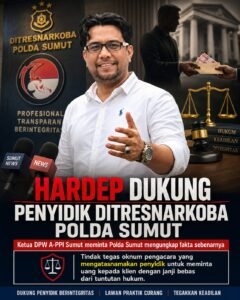 Dugaan Catut Nama Penyidik Narkoba Rp200 Juta, DPW A-PPI Sumut Desak Kapolda Usut Tuntas Oknum Pengacara