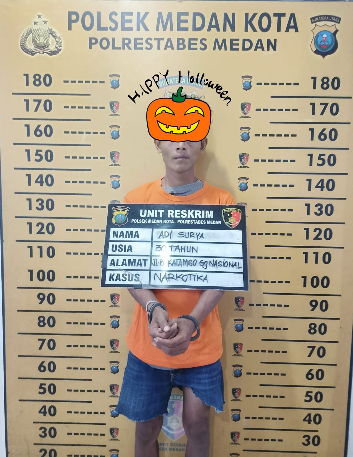 GSN di Jalan Brigjen Katamso, Gang Nasional, Polsek Medan Kota Tangkap Seorang Pengedar Sabu