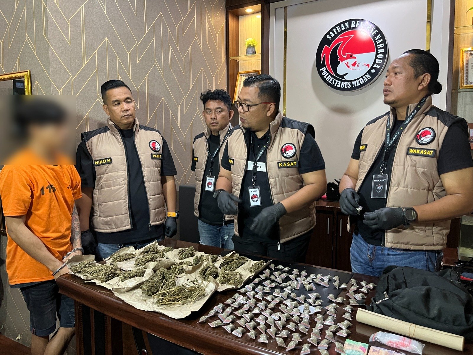 Tak Kapok ! Polrestabes Medan Tangkap Seorang Residivis Jadi Bandar Ganja di Tembung