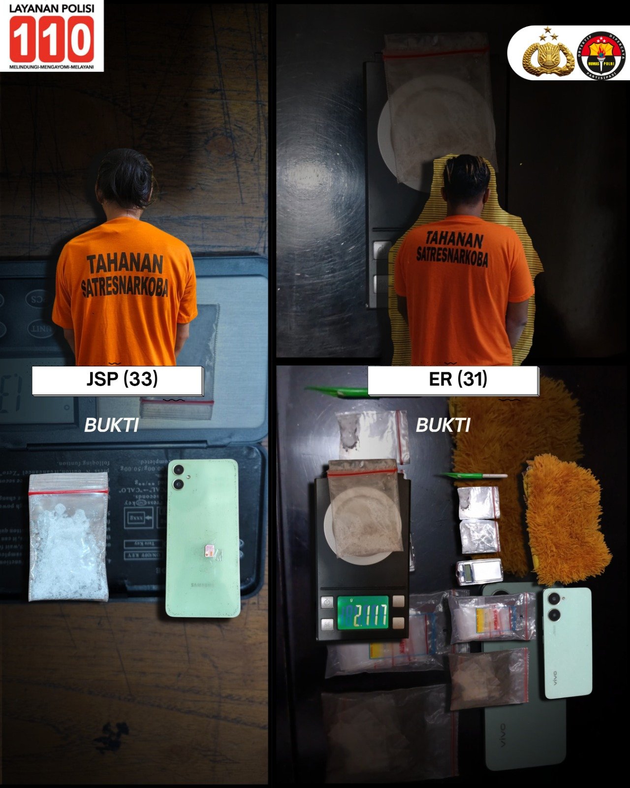 Komitmen Perangi Narkoba, Satresnarkoba Polres Binjai Tangkap Dua Pengedar Dan Amankan Barang Bukti Sabu