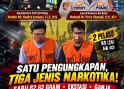 Polresta Deli Serdang Ungkap Kasus Narkotika, Amankan pengedarnya beserta 82,62 Gram Sabu, Ekstasi dan Ganja