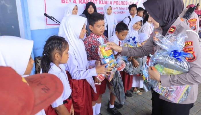 Kapolres Langkat Santuni Anak Yatim, Wujud Kepedulian Polri Untuk Masyarakat