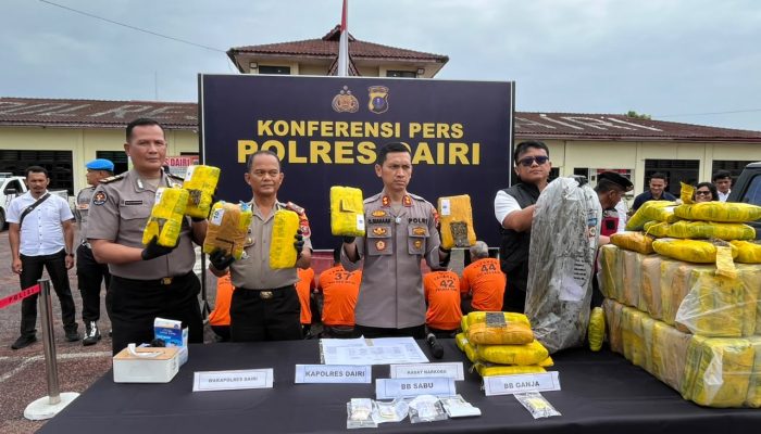 Perangi Narkoba, Polres Dairi Ungkap 33 Kasus dan Sita 70 Kg Ganja