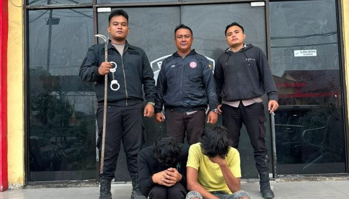 Tim Macan Belawan Bubarkan Tawuran di Mabar, Dua Pemuda Diamankan Bawa Sajam dan Knuckle