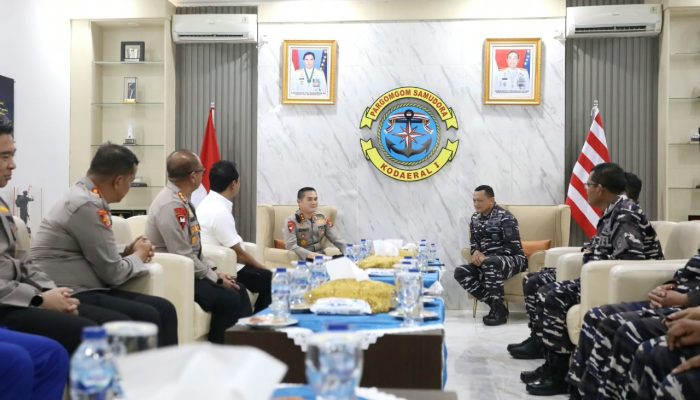 Kapolda Sumut Sambangi Kodaeral I Belawan, Kolaborasi Jaga Kondusifitas Wilayah