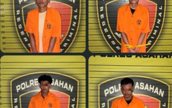 Tim Jatanras Polres Asahan Amankan Empat Terduga Pelaku Pencurian, Kerugian Korban Capai Rp30 Juta