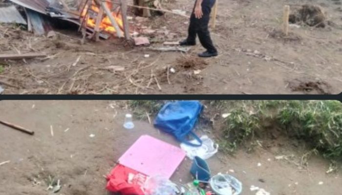 Polsek Medan Kota Bakar Barak Narkoba di Jalan Brigjen Katamso, Gang Nasional